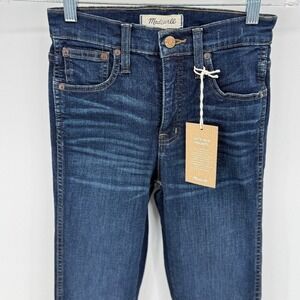 Madewell High Rise Skinny Jeans 23 Tall Dark Wash Stretch Denim NWT New Chic